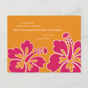 Sweet Hibiscus Salve o Cartão de Convite de Data