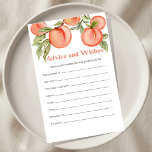 Sweet Little Peach Shower Advice and Wishes Game<br><div class="desc">Add an extra dose of fun to your baby shower with our delightful Girl Baby Shower Game Cards! Perfect for creating memorable moments,  these cards are designed to entertain and engage your guests. Share the joy of welcoming your little one with friends and family! 
BS796</div>