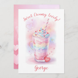 Sweet, Lovely Valentine's Greeting Flat Card