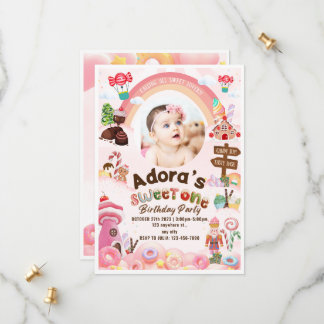 Sweet One Birthday - Convite de Aniversário para R