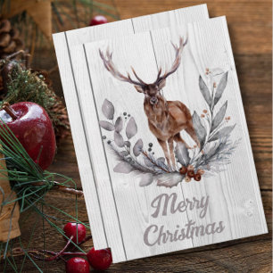 Sweet Rustic Deer Feliz Natal
