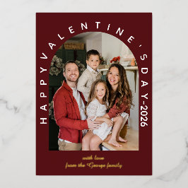 Sweet Valentine Wishes Modern Arch Family Photo