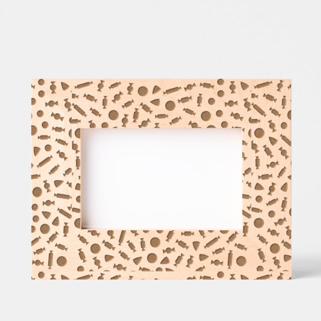 Sweets Candies Design Laser Etch Picture Frame (Front)