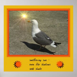 Sweltering Sun Haiku Art Impressão