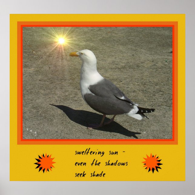 Sweltering Sun Haiku Art Impressão (Frente)