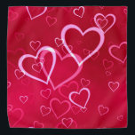 Swirled Hearts Bandana<br><div class="desc">A Bandana dos Corações Suavizados é excelente para o seu guarda-roupa. Faz um presente excelente! Consiga um para o seu animal de estimação! Personalize com seu próprio texto,  se desejar.</div>