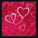 Swirled Hearts Bandana<br><div class="desc">A Bandana dos Corações Suavizados é excelente para o seu guarda-roupa. Faz um presente excelente! Consiga um para o seu animal de estimação! Personalize com seu próprio texto, se desejar.</div>
