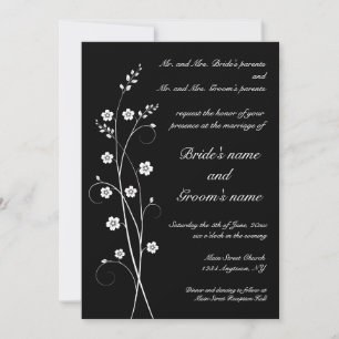 Swirly floresce convite do casamento