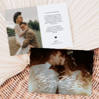 Swirly Script Wedding - Foto de agradecimento