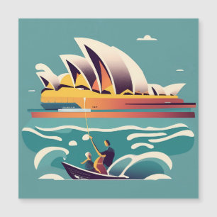 Sydney Opera House Austrália pintando souvenir