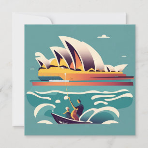 Sydney Opera House Austrália pintando souvenir