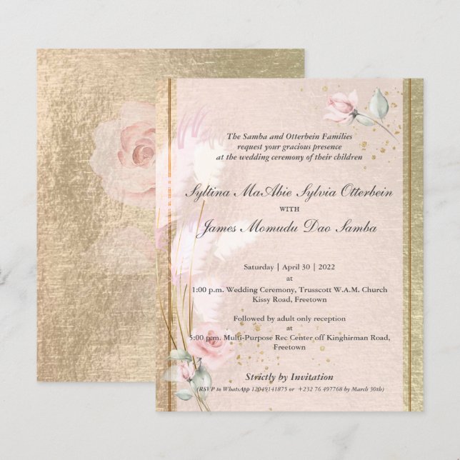 Syltina Personalizada 5c Luxury Pink Grass (Frente/Verso)