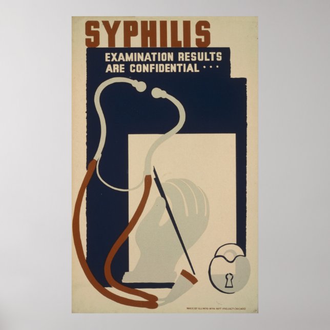 Syphilis Vintage WPA Health Poster (Frente)