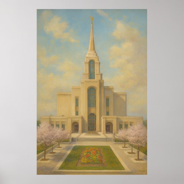 Syracuse Utah Temple Painting™ LDS Wall Art Poster (Frente)