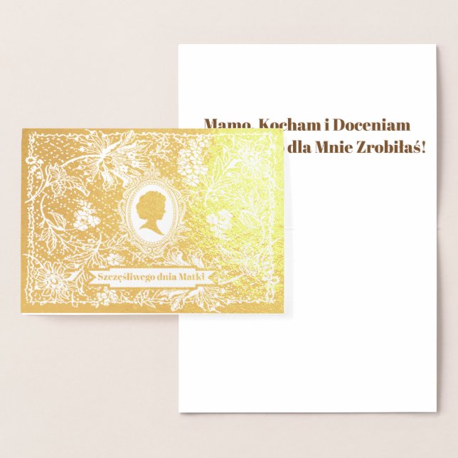 Szczęśliwego Dnia Matki - Cartão Karta (Exibição)