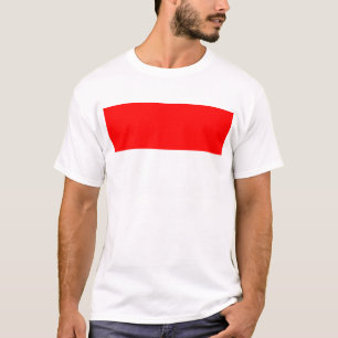 T Camisa com pavilhão da Indonésia