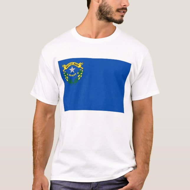 T Camisa com pavilhão do Estado de Nevada EUA (Frente)