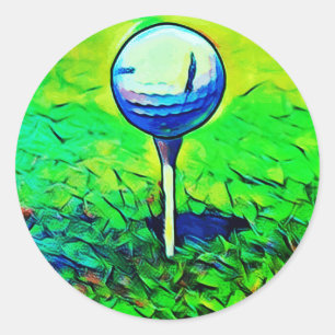 T colorido do campo de golfe fora das etiquetas
