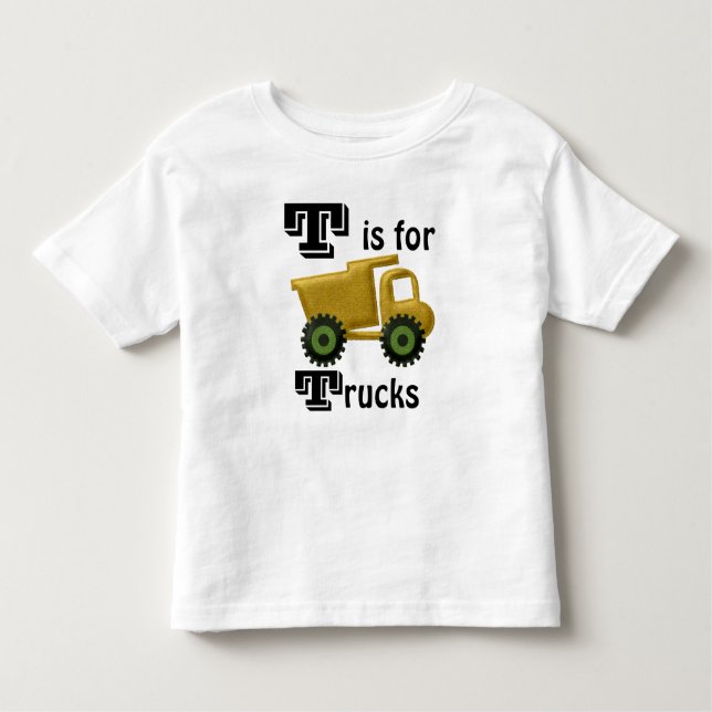 T é para caminhões t-shirt infantil (Frente)