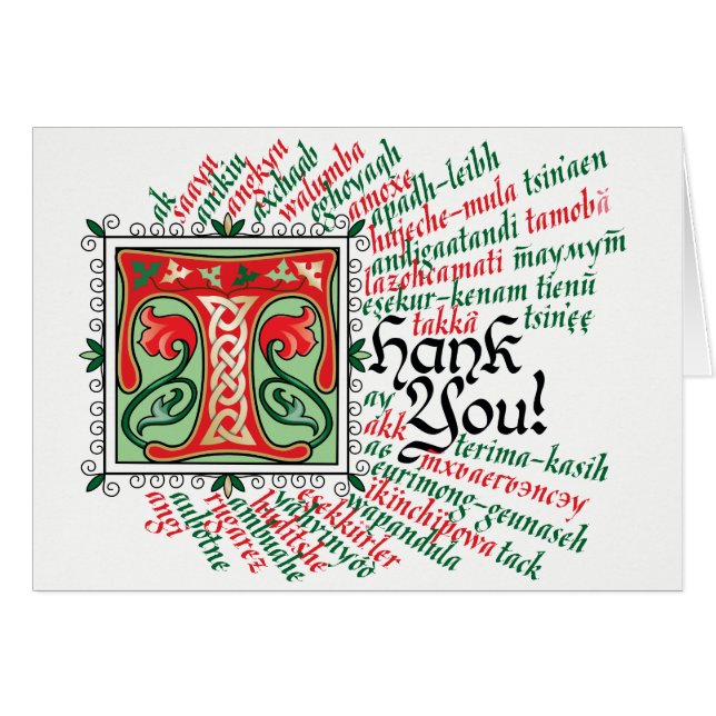 T é para Cartões de agradecimentos (Frente horizontal)