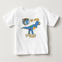 T é para o t-shirt do bebê de T-Rex