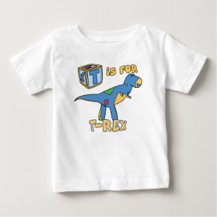 T é para o t-shirt do bebê de T-Rex