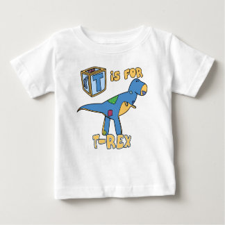 T é para o t-shirt do bebê de T-Rex