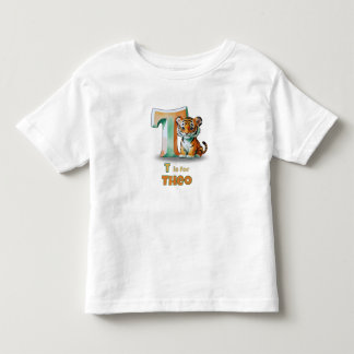 T é para Theo - Camiseta Personalizada para Crianç