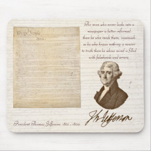 T. Jefferson: Verdade & jornais - Mousepad