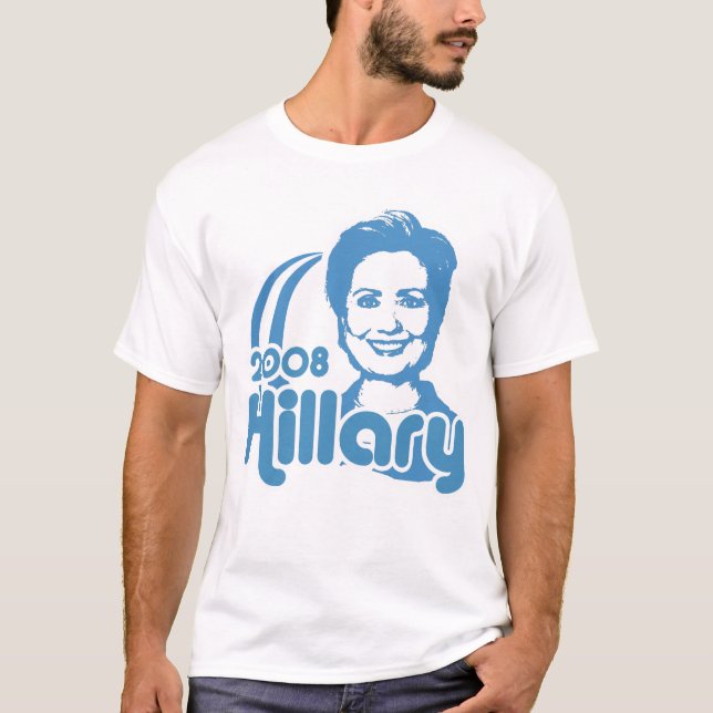 T retro do t-shirt de Hillary Hillary (Frente)
