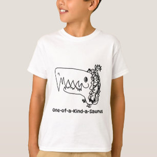 T-Rex Camiseta de Dinossauro Desenhada à Mão