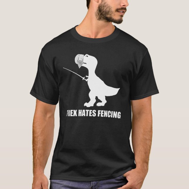 T-Rex deia cercar o t-shirt escuro (Frente)