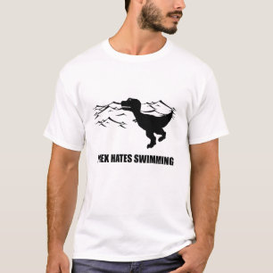 T-Rex deia nadar o t-shirt