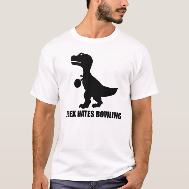 T-Rex deia o t-shirt de rolamento (Frente)