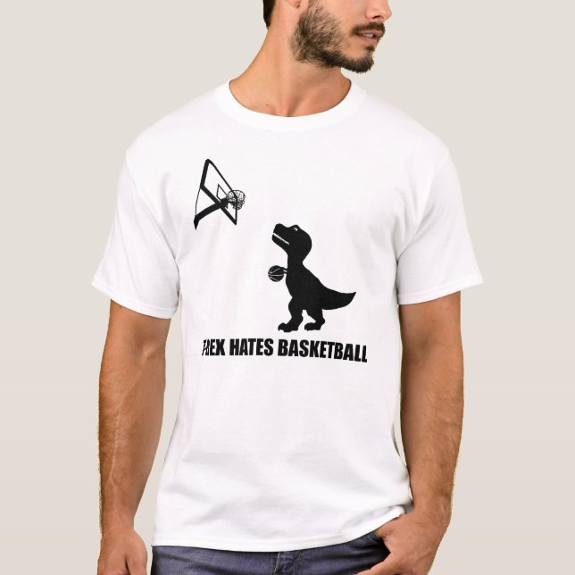 T-Rex deia o t-shirt do basquetebol (Frente)