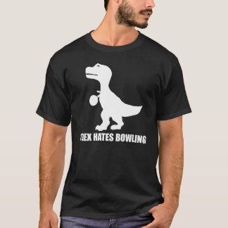 T-Rex deia o t-shirt escuro de rolamento