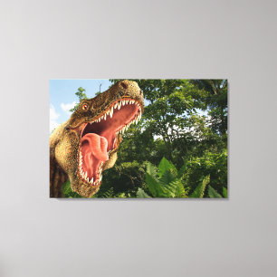 T Rex Dinossaur Art Wall Canvas