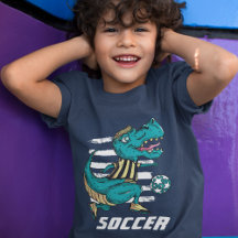T-Rex Jogador de Futebol Camisa Esportiva