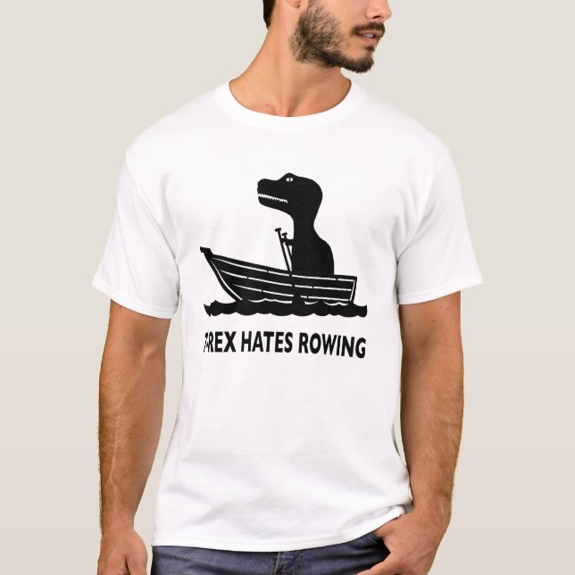 T-Rex Odeia T-Shirt Removendo (Frente)