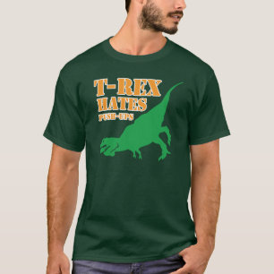 T-Rex que os ódios empurram levanta a camisa de T