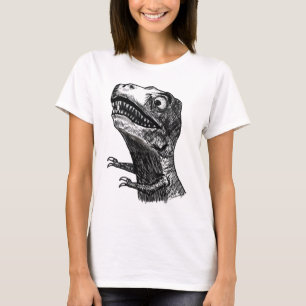 T-Rex Rage Memória - Damas Feitas T-Shirt