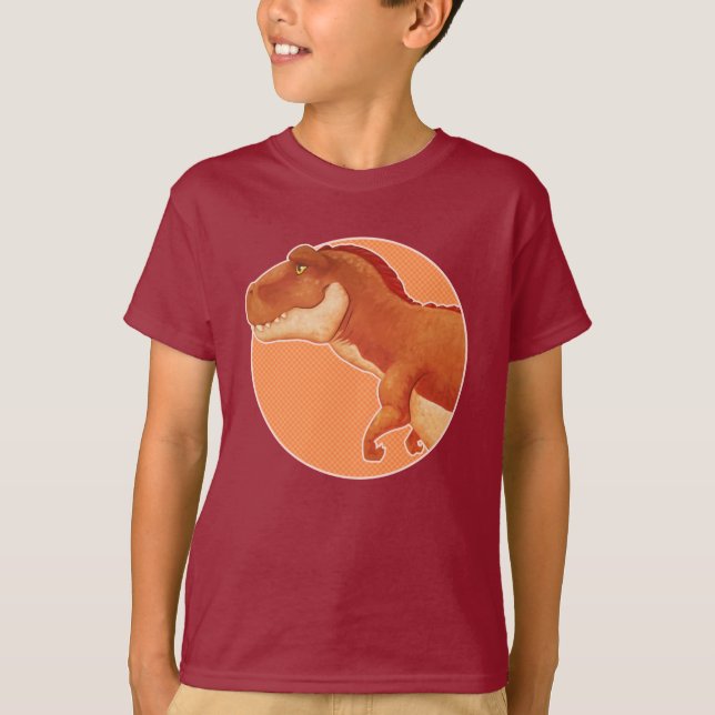 T-Rex T-Shirt Laranja (Frente)
