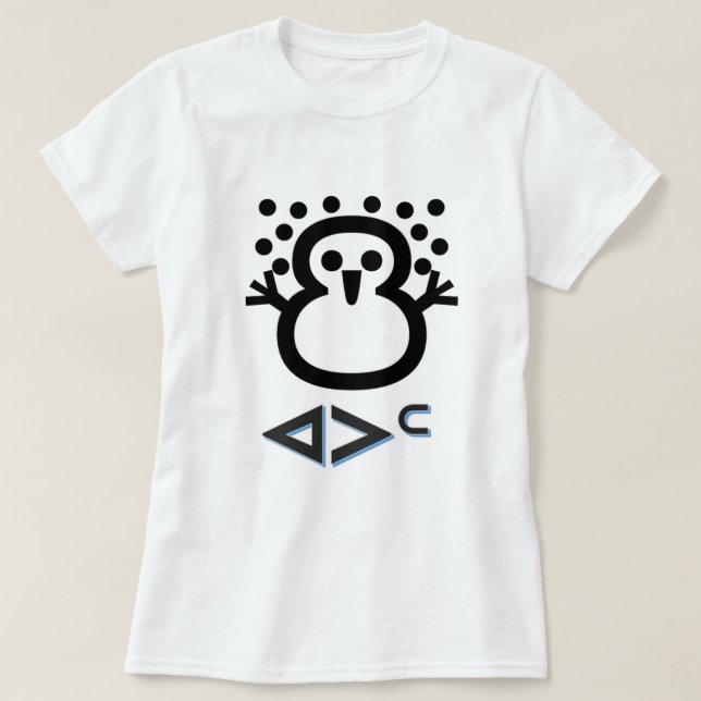 T-shirt ᐊ ᐳ ᑦ - neve no Inuktitut (Frente do Design)