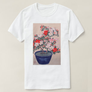 T-shirt ツツジの盆栽, azálea dos bonsais do 小原