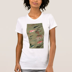 T-SHIRT 動 植 綵 絵(27)諸 図, 魚, 伊 藤 若