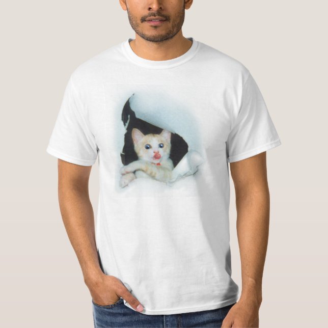 T-shirt 可愛い猫["Be with you." a cat 'kawaii'] (Frente)