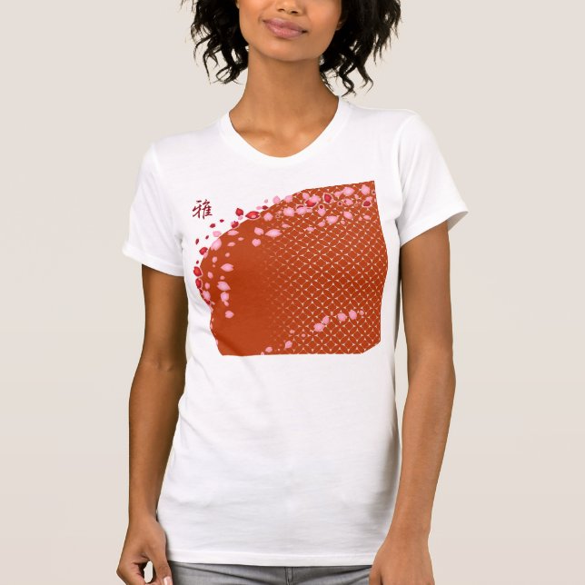 T-SHIRT 和風 "雅(MIYABI)-さくら" 七宝 Ⅲ (Frente)