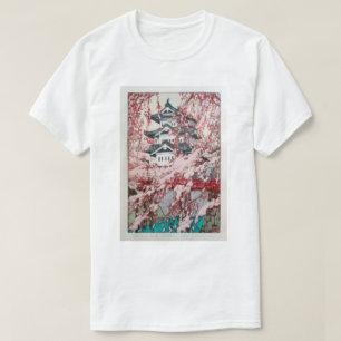 T-shirt 弘 前 城 桜, florescências cerejeiras no castelo de Hi