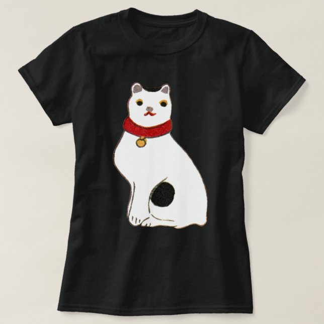 T-shirt 日 本 の 猫 人 の, Doll do Gato Japonês (Frente do Design)