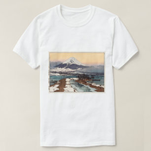 T-shirt 河 口 湖, Lago Kawaguchi, Hiroshi Yoshida, Woodcut
